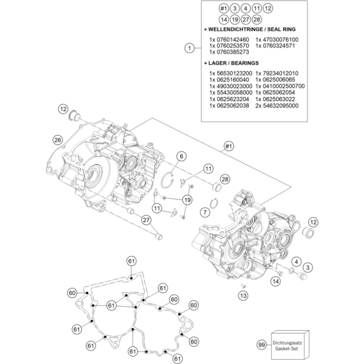 CARTER MOTEUR HUSQVARNA 300 TE 2027 - DUBOST HVA